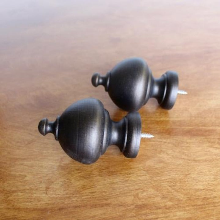 1 3/8" Select Wood Drapery Finial