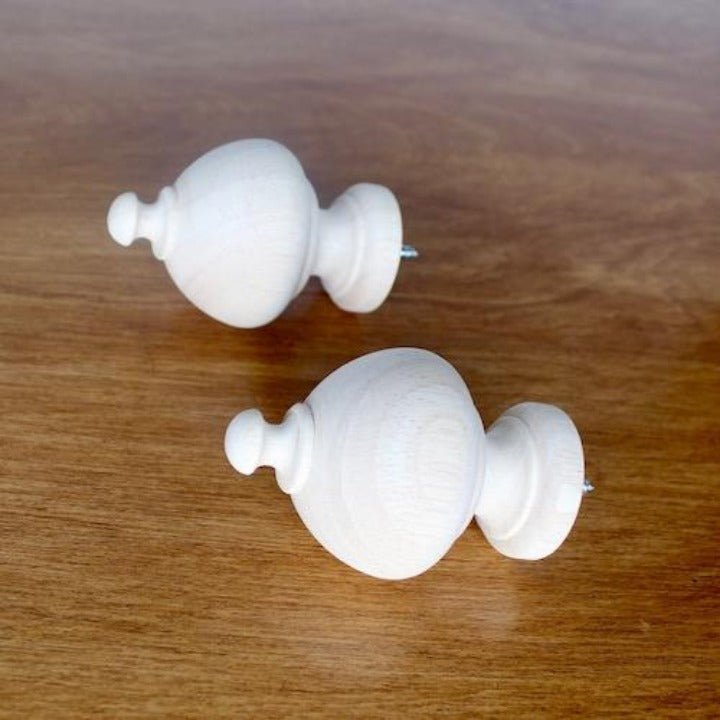 1 3/8" Select Wood Drapery Finial